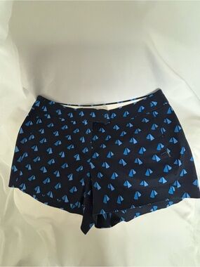 J. Crew Navy Shorts with Light Blue Sailboat Print